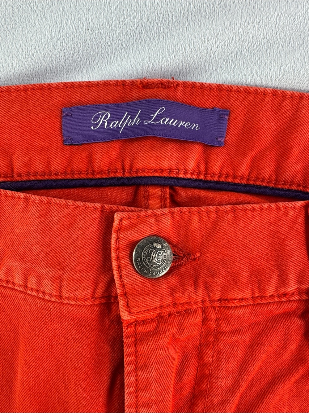 NWT Ralph Lauren Purple Label Men's Orange Denim Jeans Size 36 X 34 - Picture 2 of 13